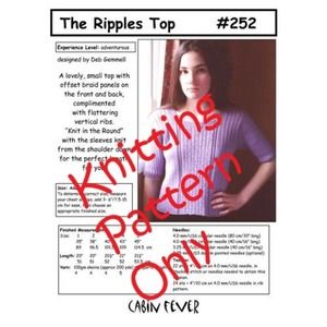 New Deb Gemmell Cabin Fever 252 The Ripples Top Short Sleeve Knitting Pattern